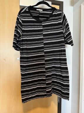 Vans Black and White Striped Mini Dress